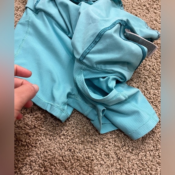 Athleta Girl Run the World Skort, Size M 8-10, in Pebbles Texture Gulf Teal Blue - Picture 10 of 14